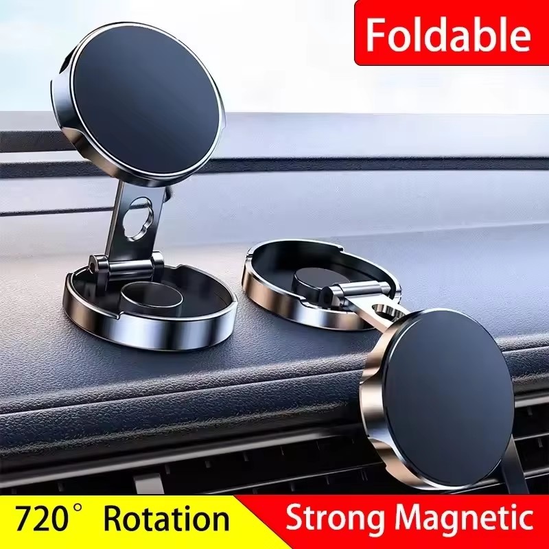 Round Folding Magnetic Car Hol - Phone Accessories Holder Car review and price